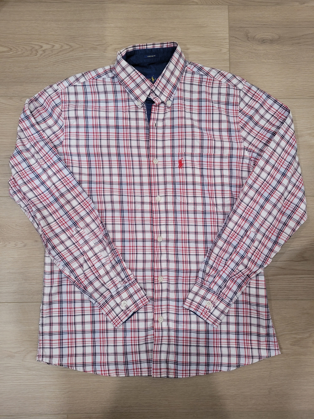 Ralph Lauren Red & Navy Plaid Button-Down Shirt